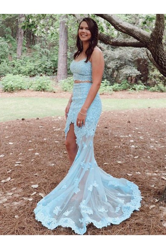 Lace Two Pieces Prom Dress Formal Evening Gowns 901203 Lace Two Pieces Prom Dress Formal Evening Gowns 901203