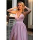 Long Satin Spaghetti Straps Prom Dress Formal Evening Gowns 901210