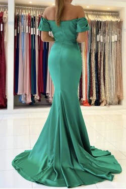 Mermaid Off-the-Shoulder Long Prom Dress Formal Evening Gowns 901211