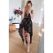High Low Black Lace Prom Dress Formal Evening Gowns 901216