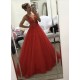 Long Red Lace and Tulle Prom Dress Formal Evening Gowns 901226 Long Red Lace and Tulle Prom Dress Formal Evening Gowns 901226