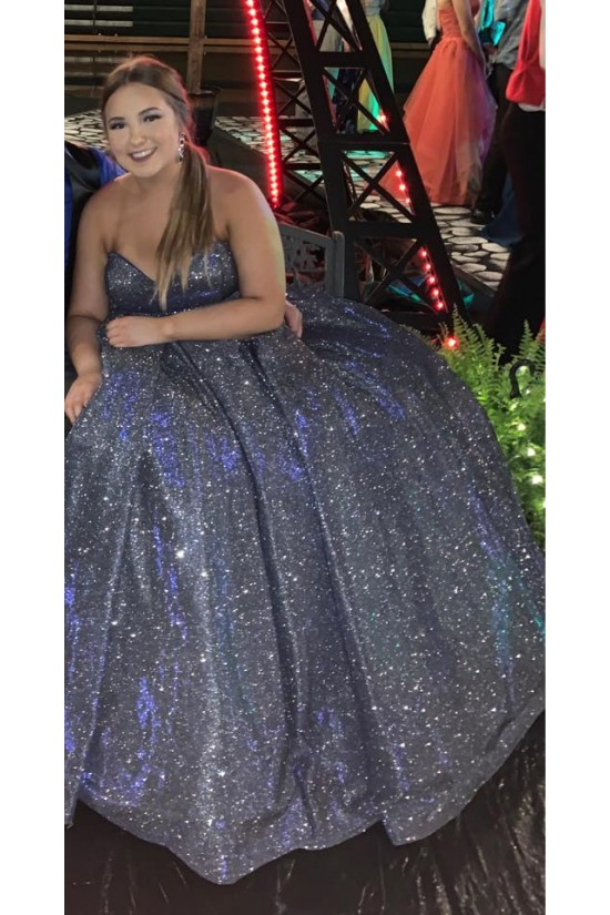 Long Blue Sweetheart Sparkle Blue Prom Dress Formal Evening Gowns 901244 Long Blue Sweetheart Sparkle Blue Prom Dress Formal Evening Gowns 901244