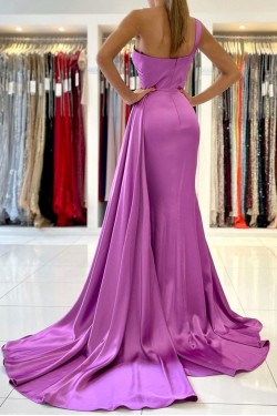 Mermaid One Shoulder Long Prom Dress Formal Evening Gowns 901251