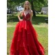 Long Red Lace Prom Dress Formal Evening Gowns 901256 Long Red Lace Prom Dress Formal Evening Gowns 901256