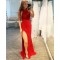 Long Red Sequin Tulle Sparkle Prom Dress Formal Evening Gowns 901257