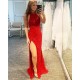 Long Red Sequin Tulle Sparkle Prom Dress Formal Evening Gowns 901257 Long Red Sequin Tulle Sparkle Prom Dress Formal Evening Gowns 901257