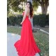 Elegant Long Red Chiffon Prom Dress Formal Evening Gowns 901264