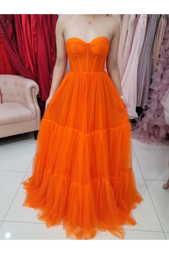 A-Line Sweetheart Tulle Prom Dresses Formal Evening Gowns 901266 A-Line Sweetheart Tulle Prom Dresses Formal Evening Gowns 901266