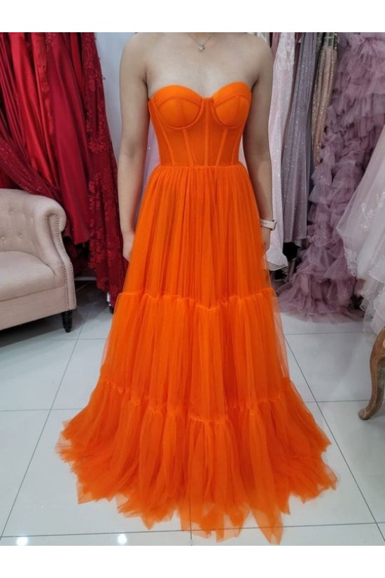 A-Line Sweetheart Tulle Prom Dresses Formal Evening Gowns 901266 A-Line Sweetheart Tulle Prom Dresses Formal Evening Gowns 901266