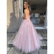 Long Pink Lace and Tulle Prom Dress Formal Evening Gowns 901281 Long Pink Lace and Tulle Prom Dress Formal Evening Gowns 901281