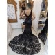 Long Black Mermaid Lace Prom Dress Formal Evening Gowns 901282 Long Black Mermaid Lace Prom Dress Formal Evening Gowns 901282