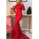 Long Red Mermaid Lace Long Sleeves Prom Dress Formal Evening Gowns 901304 Long Red Mermaid Lace Long Sleeves Prom Dress Formal Evening Gowns 901304