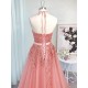 A-Line Lace and Tulle Long Prom Dress Formal Evening Gowns 901314 A-Line Lace and Tulle Long Prom Dress Formal Evening Gowns 901314
