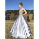 A-Line Long Satin Beaded Prom Dress Formal Evening Gowns 901321 A-Line Long Satin Beaded Prom Dress Formal Evening Gowns 901321