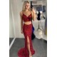 Two Pieces Sparkle Sequin Prom Dress Formal Evening Gowns 901325