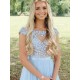 A-Line Long Blue Chiffon and Lace Prom Dress Formal Evening Gowns 901362 A-Line Long Blue Chiffon and Lace Prom Dress Formal Evening Gowns 901362