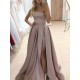 A-Line One Shoulder Long Prom Dress Formal Evening Gowns 901376