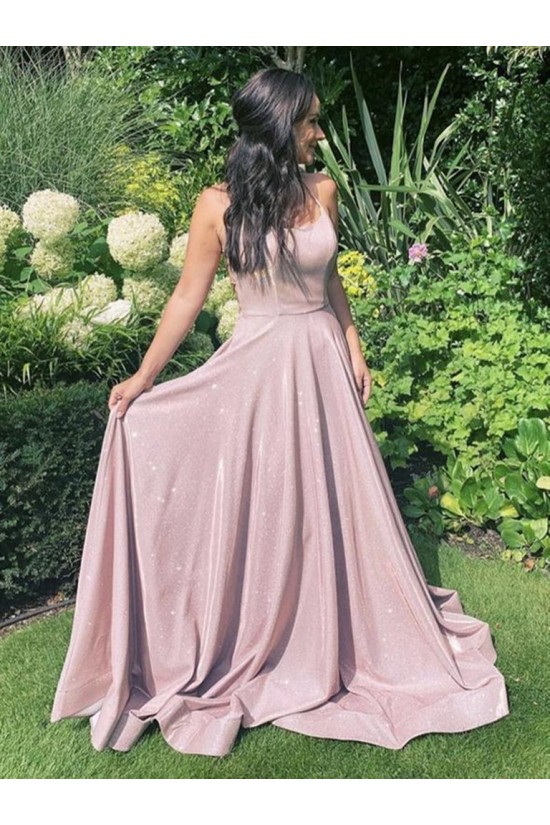 A-Line Spaghetti Straps Sparkle Prom Dress Formal Evening Gowns 901381 A-Line Spaghetti Straps Sparkle Prom Dress Formal Evening Gowns 901381