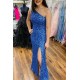 Elegant Sheath Sparkle Sequin Prom Dress Formal Evening Gowns 901384