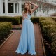 Long Yellow Embroidered Chiffon Prom Dress Formal Evening Gowns 901388 Long Yellow Embroidered Chiffon Prom Dress Formal Evening Gowns 901388