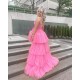 High Low Tulle and Lace Prom Dress Formal Evening Gowns 901394