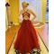 A-Line Beaded Lace and Tulle Long Prom Dress Formal Evening Gowns 901404
