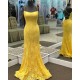Elegant Mermaid Spaghetti Straps Lace Prom Dress Formal Evening Gowns 901405