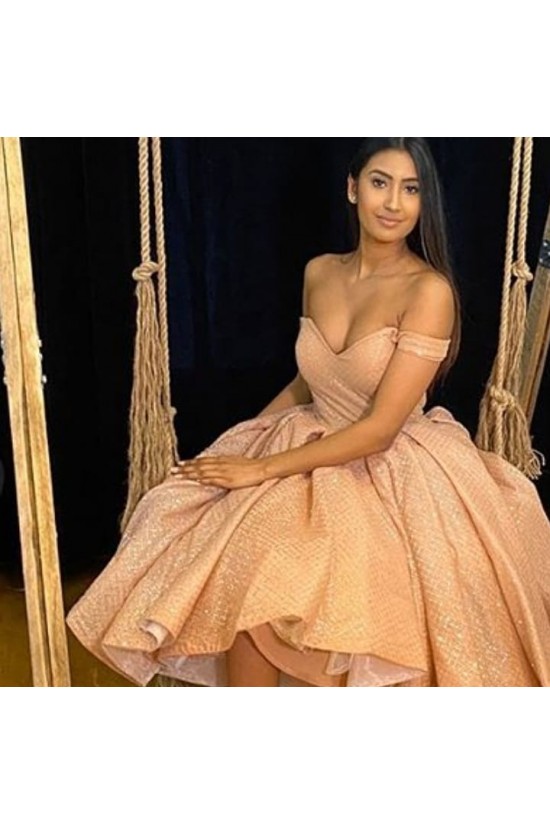 High Low Off-the-Shoulder Sparkle Prom Dress Formal Evening Gowns 901413 High Low Off-the-Shoulder Sparkle Prom Dress Formal Evening Gowns 901413