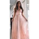 Long Pink Sequin Tulle Prom Dress Formal Evening Gowns 901421 Long Pink Sequin Tulle Prom Dress Formal Evening Gowns 901421