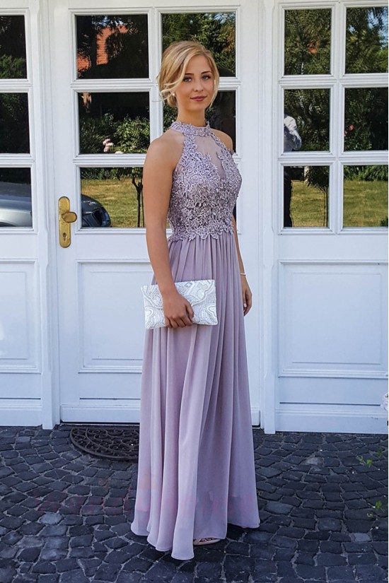 A-Line Chiffon and Lace Prom Dress Formal Evening Gowns 901423 A-Line Chiffon and Lace Prom Dress Formal Evening Gowns 901423