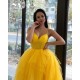 Long Yellow Spaghetti Straps Prom Dress Formal Evening Gowns 901424 Long Yellow Spaghetti Straps Prom Dress Formal Evening Gowns 901424