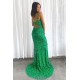 Elegant Long Green Sequin Prom Dress Formal Evening Gowns 901425