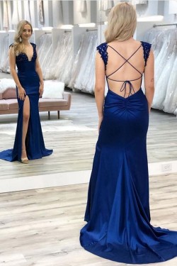 Mermaid Lace Long Prom Dress Formal Evening Gowns 901436