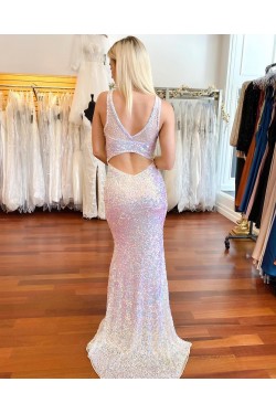 Long Mermaid Sequin Prom Dress Formal Evening Gowns 901449