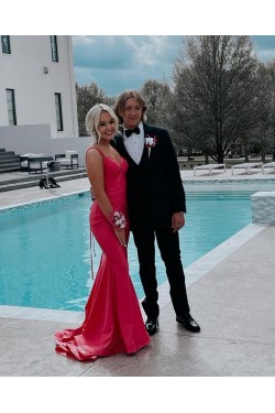 Mermaid Spaghetti Straps Long Prom Dress Formal Evening Gowns 901462
