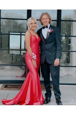 Mermaid Spaghetti Straps Long Prom Dress Formal Evening Gowns 901462