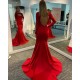 Long Red Mermaid Beaded Prom Dress Formal Evening Gowns 901476 Long Red Mermaid Beaded Prom Dress Formal Evening Gowns 901476