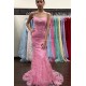 Long Pink Mermaid Lace Prom Dress Formal Evening Gowns 901482 Long Pink Mermaid Lace Prom Dress Formal Evening Gowns 901482