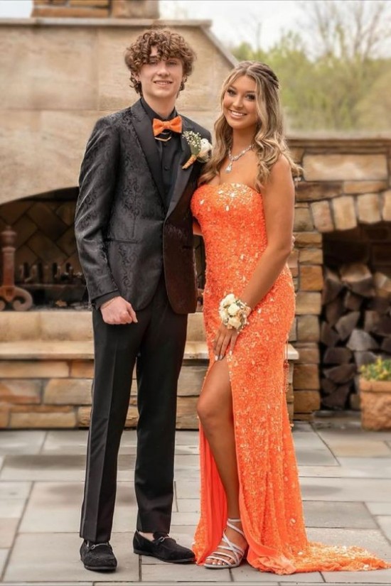 Elegant Strapless Sequin Prom Dress Formal Evening Gowns 901484 Elegant Strapless Sequin Prom Dress Formal Evening Gowns 901484