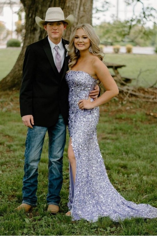 Elegant Strapless Sequin Prom Dress Formal Evening Gowns 901484 Elegant Strapless Sequin Prom Dress Formal Evening Gowns 901484