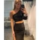 Elegant One Shoulder Two Pieces Prom Dress Formal Evening Gowns 901488 Elegant One Shoulder Two Pieces Prom Dress Formal Evening Gowns 901488