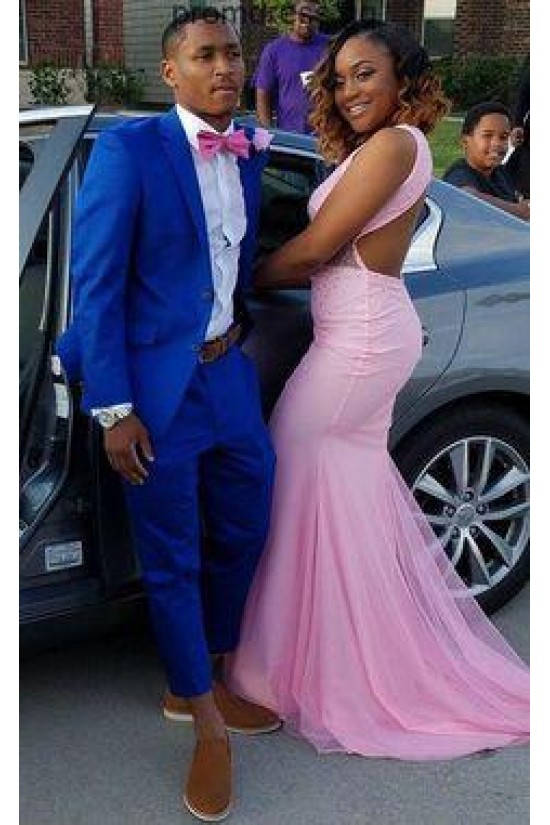 Long Pink Beaded Prom Dress Formal Evening Gowns 901506