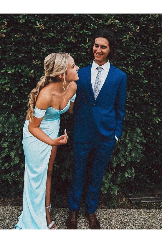 Long Blue Sheath Prom Dress Formal Evening Gowns 901524 Long Blue Sheath Prom Dress Formal Evening Gowns 901524