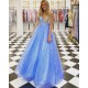 Long Blue Sparkle Prom Dresses Formal Evening Gowns 901544 Long Blue Sparkle Prom Dresses Formal Evening Gowns 901544