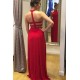 Long Red Chiffon Beaded Prom Dresses Formal Evening Gowns 901556 Long Red Chiffon Beaded Prom Dresses Formal Evening Gowns 901556