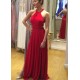 Long Red Chiffon Beaded Prom Dresses Formal Evening Gowns 901556 Long Red Chiffon Beaded Prom Dresses Formal Evening Gowns 901556