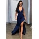 Sheath V Neck Long Prom Dresses Formal Evening Gowns 901559