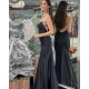 Long Black Mermaid Prom Dresses Formal Evening Gowns 901569