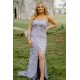 Elegant Sequin Strapless Long Prom Dresses Formal Evening Gowns 901584