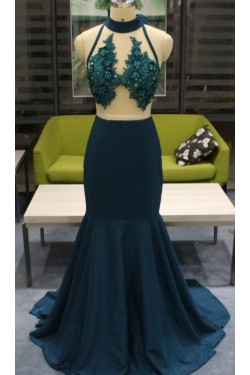 Mermaid Lace Long Prom Dresses Formal Evening Gowns 901600